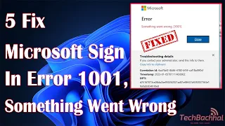 How to Fix Microsoft Sign-in Error 1001 Step-by-Step Guide