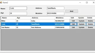 How to Add Records and Edit Update Delete with Datagridview buttons - VB net