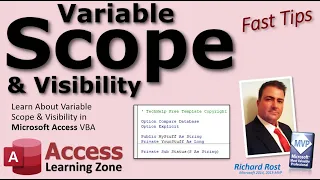 Variable Scope Visibility in Microsoft Access VBA Public Private Dim Global etc