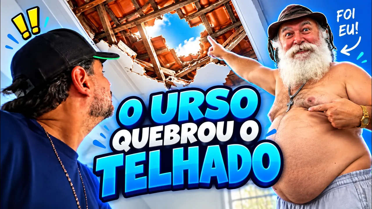 LUIZ DO SOM MOSTROU O TELHADO QUEBRADO E DISSE QUE FOI O URSO 🤣🤣🤣 | LUIZ DO SOM