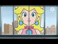 POV Giantess Princess Peach Peachzilla walking towards you on building s window