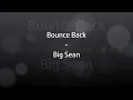 Bounce Back Lyrics