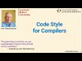L05 01 Code Style For Compilers Title