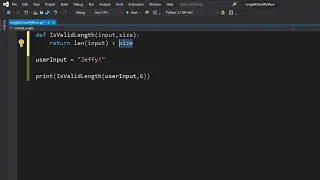 Python Validation Length Check Tutorial Part 2