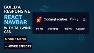 Build a Responsive React Navbar with Tailwind CSS Mobile Menu Hover Effects