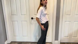 Girls Flare Leggings High-Waisted Bootcut Pants Try-On