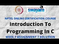 Introduction To Programming In C NPTEL Week 7 Assignment 7 Solution Jan 2022