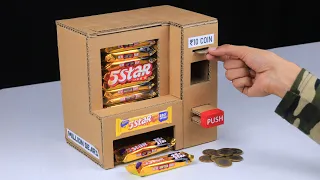 how to make a chocolate vending machine from cardboard