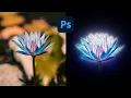 Blue Flower Glow Effect - photoshop tutorial