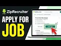 How to Apply for Job on ZipRecruiter 2026 Quick Easy