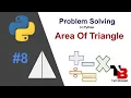 Calculate Area Of Triangle Using Python Area Problem Solving In Python Tech Blooded