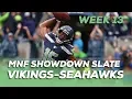 WEEK 13 MONDAY NIGHT FOOTBALL NFL DFS SHOWDOWN PICKS - Vikings-Seahawks