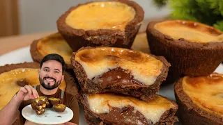 SOBREMESA FÁCIL E RÁPIDA! TORTELETE DE CHOCOLATE E LEITE CONDENSADO - Gabriel Freitas