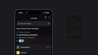 GitHub Profile Header Title Animation React Native makeitanimated dev