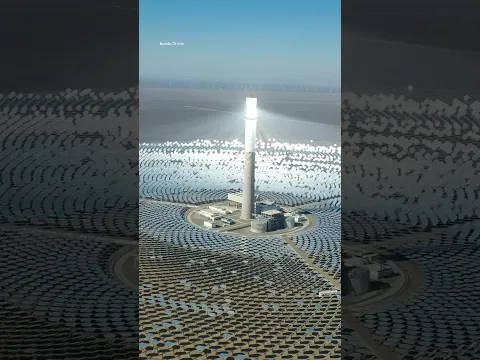 China mirrors solar panel installed in Gobi Dessert 😱-5344C1
