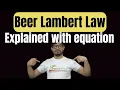 Beer Lambert law in Hindi Beer Lambert Law explained Lambert beer law equation