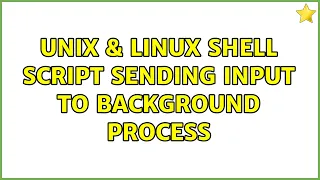 Unix Linux Shell Script Sending input to background process 2 Solutions