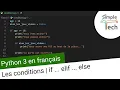 Apprendre Python 3 - 3 Les conditions if elif else