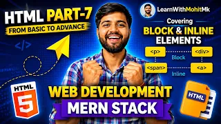 HTML Block Inline Elements Explained HTML Explained Clearly Part-7 Web Development Course