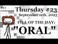 Thursday 25 -