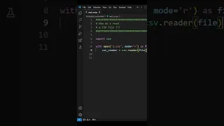 How do i read a CSV file