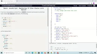 Lesson 77 - replacing if else chain with switch