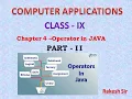 Class X JAVA Operators Part 3