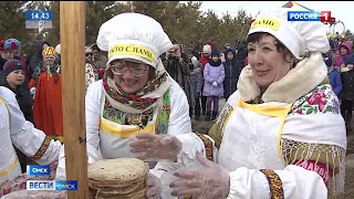 Масленичные гулянья накануне развернулись по всему Омску