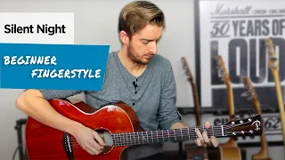 Download Silent Night Fingerstyle Guitar Lesson - Easy Beginner Tutorial FREE TAB MP3