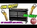 How to Fix Broken Lock Husky 46 in 9 drawer Work bench - Toolbox Locked keys in Tool box