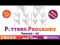 Pattern Programs Tutorial Part 20 - Reverse pyramid and right-angled triangle