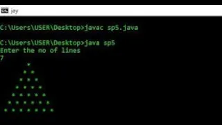 java code to print right angled triangle pattern