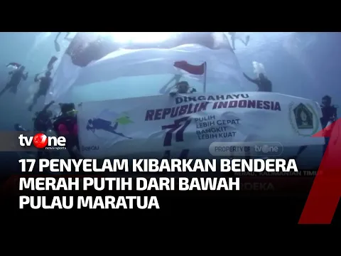 Wartawan di Berau Kibarkan Merah Putih di dalam Laut untuk Peringati HUT ke- 77 RI