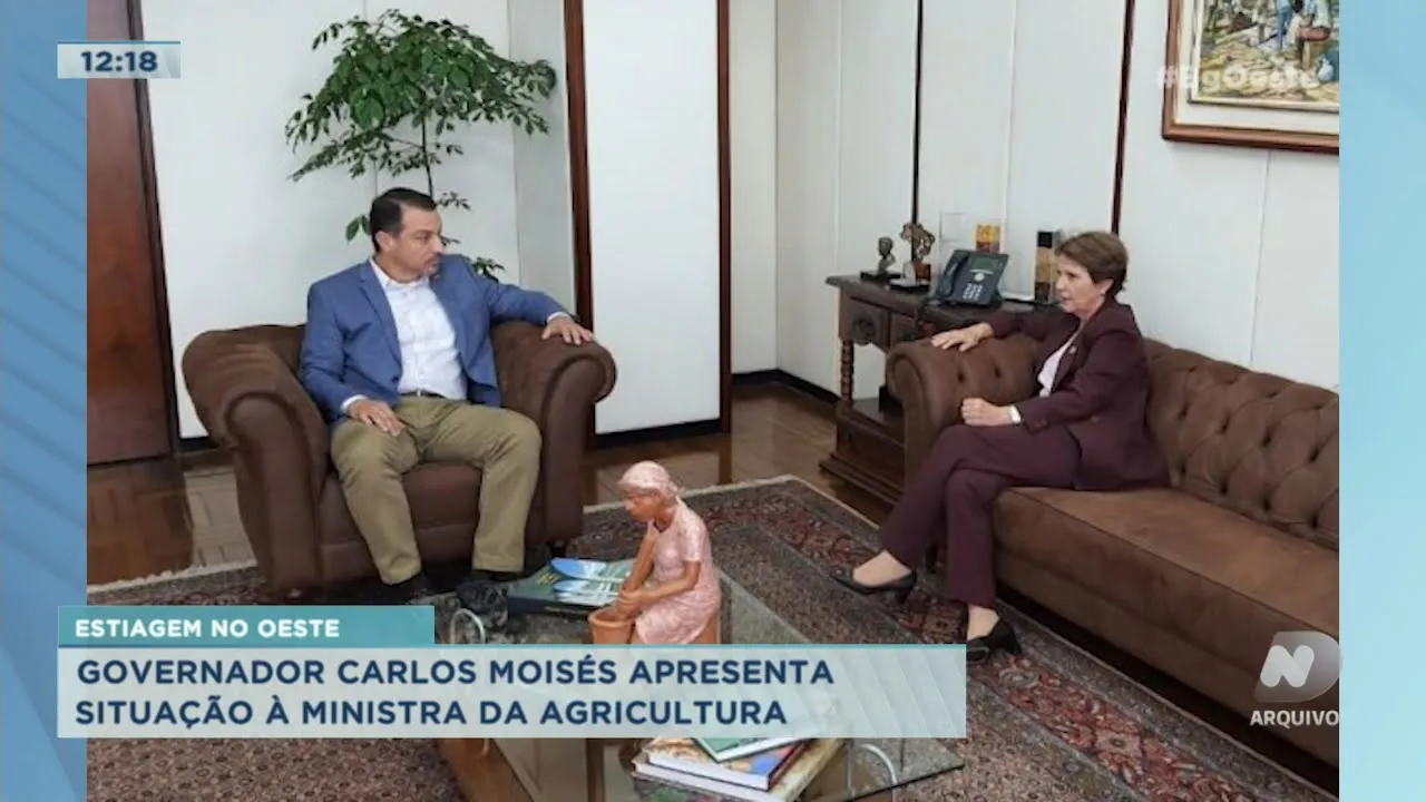 Governador Carlos Moisés apresenta situação da estiagem à Ministra da Agricultura
