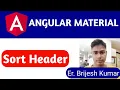 Mat Sort Header Angular Material Sort Header tutorial Sort Header