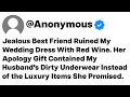 Download Lagu Jealous Best Friend Ruined My Wedding Dress With Red Wine. Her Apology Gift Contained My Husband's