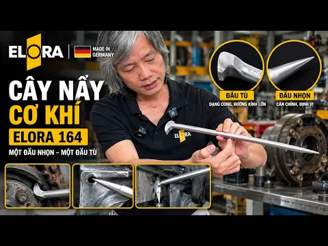 Cây nạy cơ khí ELORA 164 – Một đầu nhọn, một đầu tù, Made in Germany