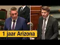 Lagu Jan Jambon en Axel Ronse over 1 jaar Arizona