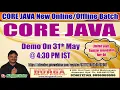 CORE JAVA Online Training in DURGASOFT