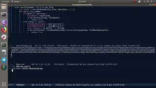 Emacs Screencast EP04 login using hash in python Fixing more bugs summarizing for now