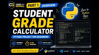 Python Project for Beginners Build Your First Student Grade Calculator Hindi Part 1 Overview
