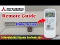 Mitsubishi AC Remote Demo How to Use Mitsubishi Air Conditioner Remote