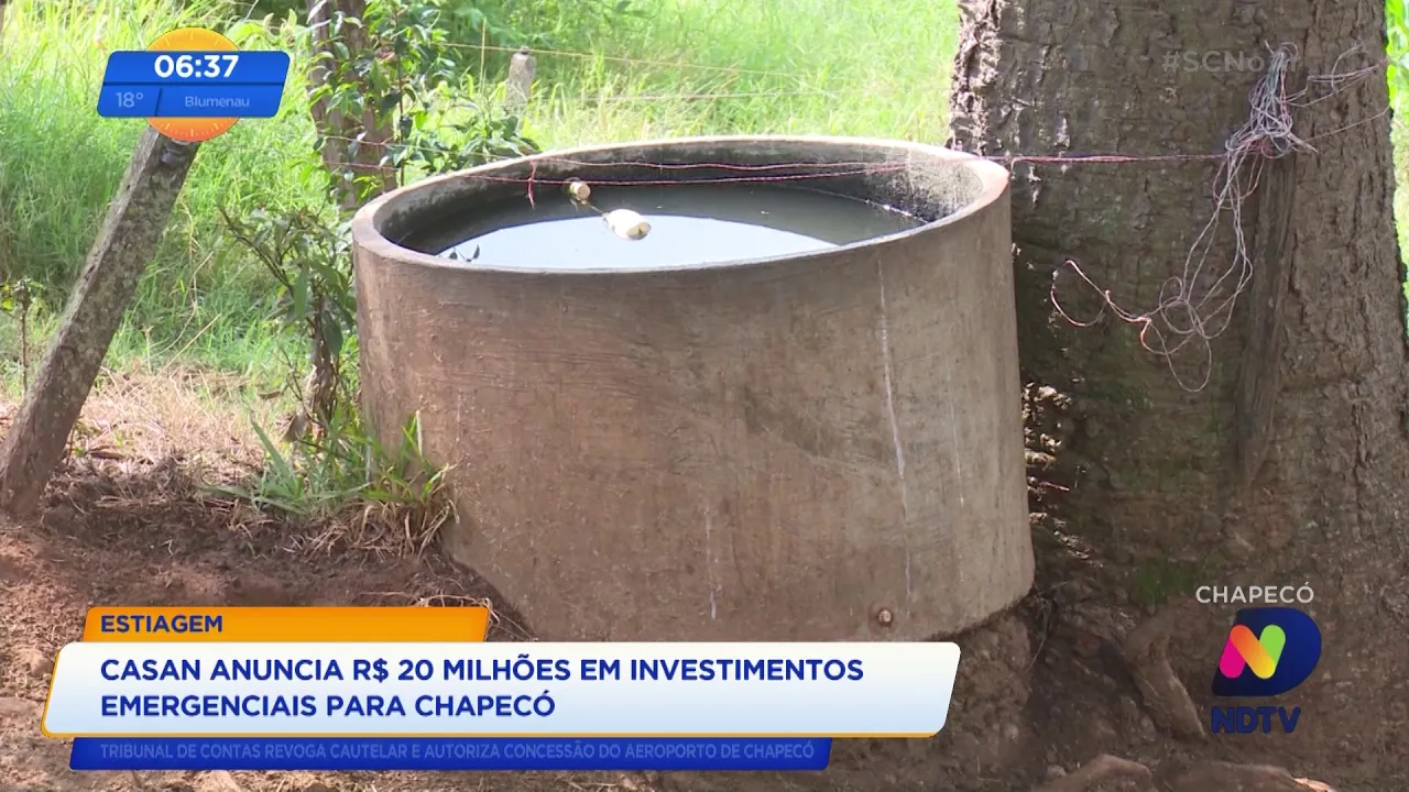 Casan anuncia R$ 20 milhões em investimentos emergenciais para Chapecó