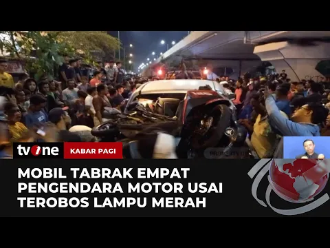 Terobos Lampu Merah, Mobil Tabrak 4 Pengendara Motor, Satu Orang Tewas