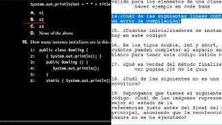 OCA JAVA SE 8 Programmer Guide Practice Test Chapter 2 11-20