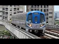 Taoyuan Airport MRT Commuter Train arriving at Taoyuan HSR Station