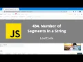 434 Number of Segments in a String - LeetCode JavaScript