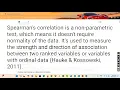 SPSS EPISODE Spearman s Correlation