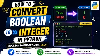 How to Convert Boolean to Integer in Python Python Boolean to Integer Python Convert Bool to Int