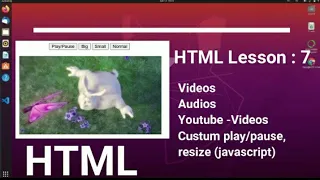 HTML Lesson 7 - s s Embed Youtube s Custum resize using JavaScript